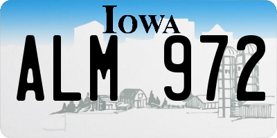 IA license plate ALM972