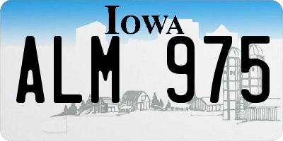 IA license plate ALM975