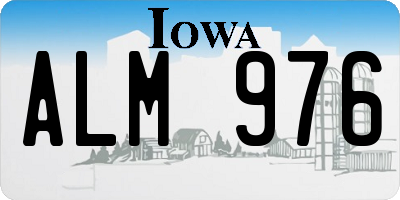 IA license plate ALM976