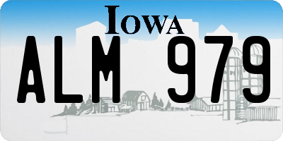 IA license plate ALM979