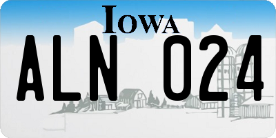 IA license plate ALN024