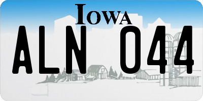 IA license plate ALN044