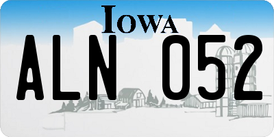 IA license plate ALN052