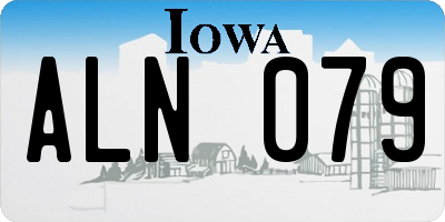 IA license plate ALN079