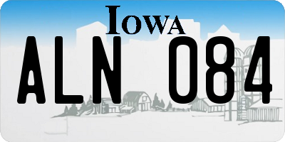 IA license plate ALN084
