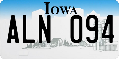 IA license plate ALN094