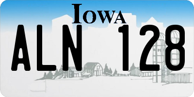 IA license plate ALN128