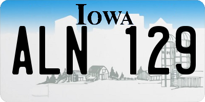IA license plate ALN129