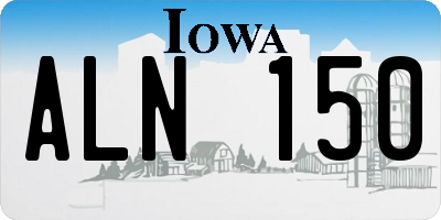 IA license plate ALN150