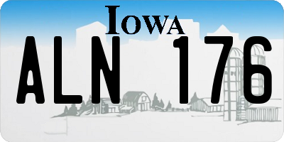 IA license plate ALN176
