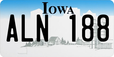 IA license plate ALN188