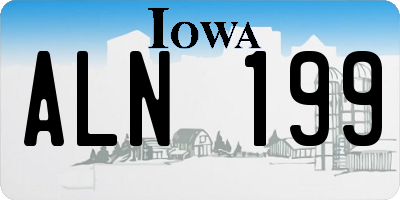 IA license plate ALN199