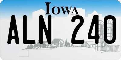 IA license plate ALN240