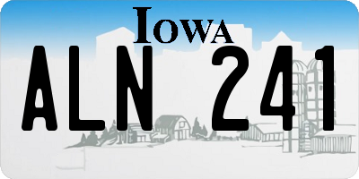 IA license plate ALN241