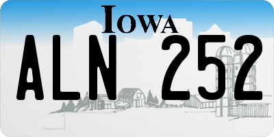 IA license plate ALN252