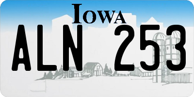IA license plate ALN253