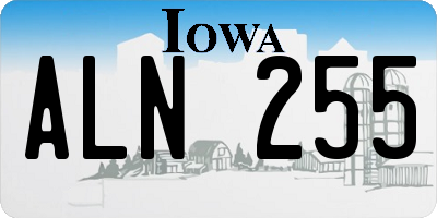IA license plate ALN255