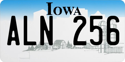 IA license plate ALN256
