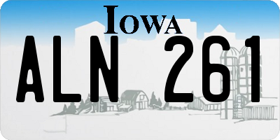IA license plate ALN261