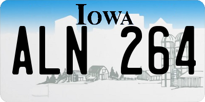 IA license plate ALN264