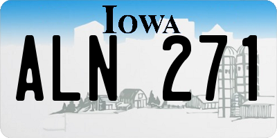 IA license plate ALN271
