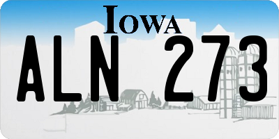 IA license plate ALN273