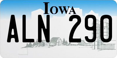IA license plate ALN290