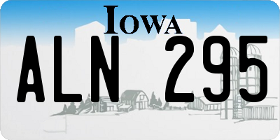 IA license plate ALN295