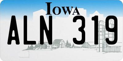 IA license plate ALN319