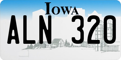 IA license plate ALN320