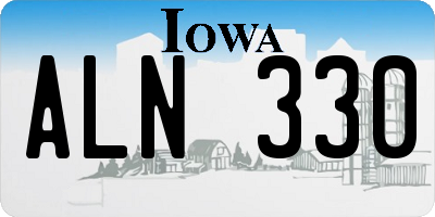 IA license plate ALN330