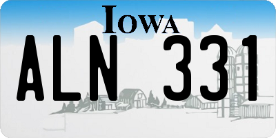 IA license plate ALN331