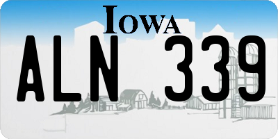 IA license plate ALN339