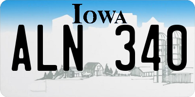 IA license plate ALN340