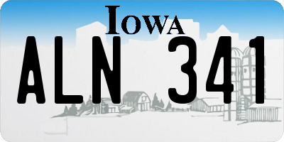 IA license plate ALN341