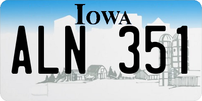 IA license plate ALN351