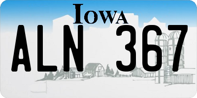 IA license plate ALN367