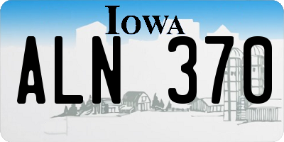 IA license plate ALN370