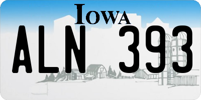 IA license plate ALN393