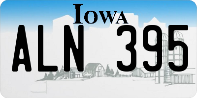 IA license plate ALN395