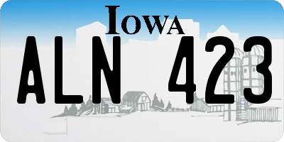 IA license plate ALN423