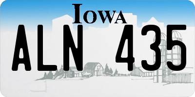 IA license plate ALN435