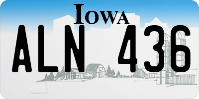 IA license plate ALN436