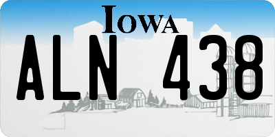 IA license plate ALN438