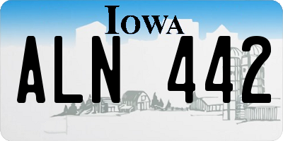 IA license plate ALN442