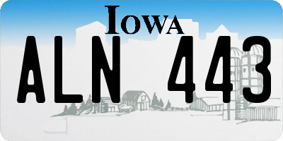 IA license plate ALN443