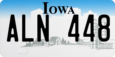 IA license plate ALN448