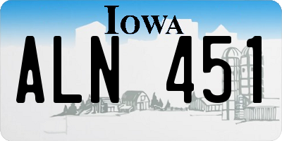 IA license plate ALN451