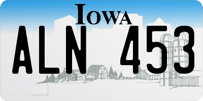 IA license plate ALN453