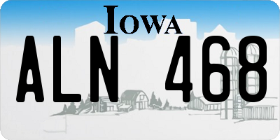 IA license plate ALN468